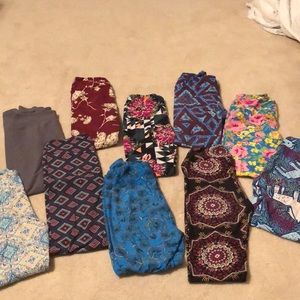 10 pairs of one size lularoe leggings